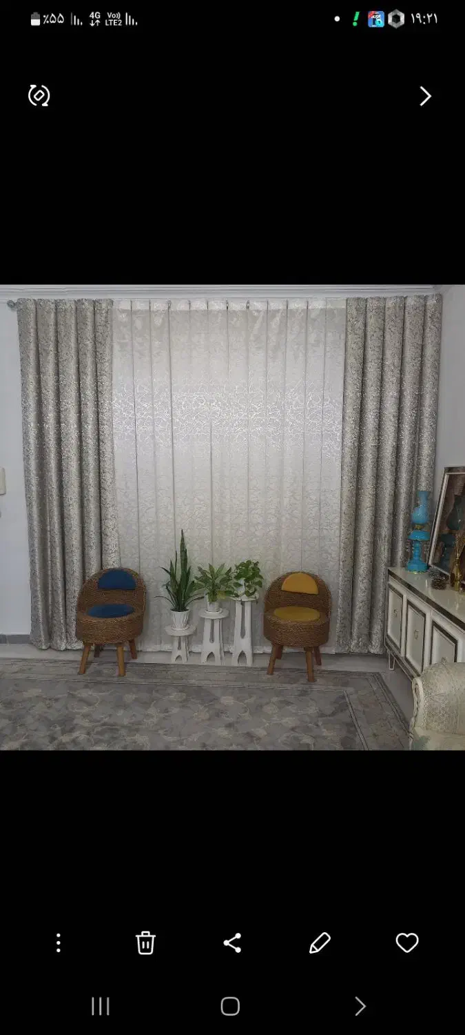 پرده پذیرایی ۴متری مدل پانچ|پرده، رانر، رومیزی|هشتگرد, فاز ۲ مهستان|دیوار