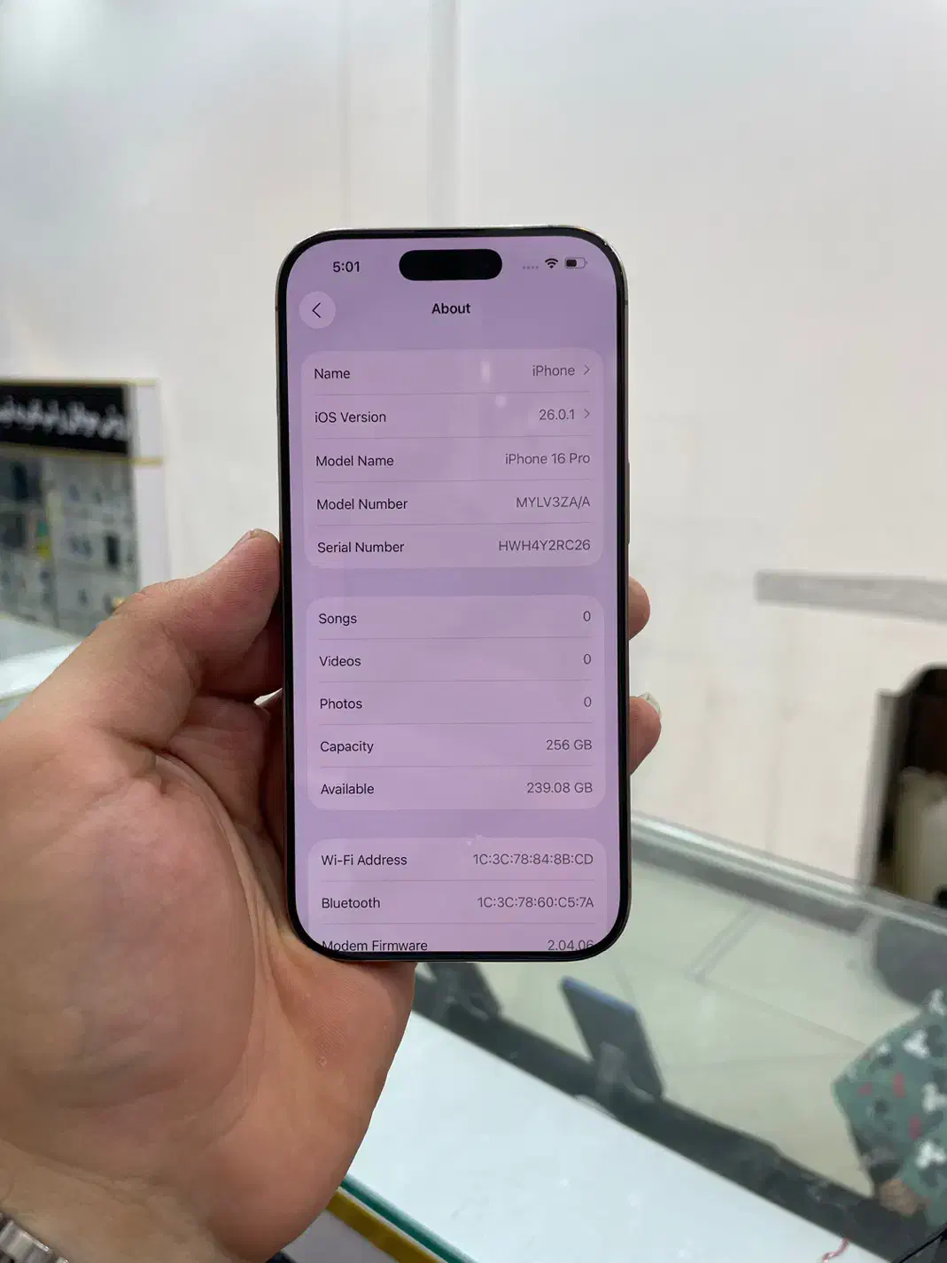 آیفون ۱۶ پرو ۲۵۶ باطری 98 صحرایی|موبایل|قم, نیروگاه|دیوار