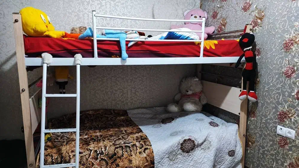 تخت دوطبقه فلز و ام دی اف|تخت و سرویس خواب|قرچک, شهرک الحدید|دیوار