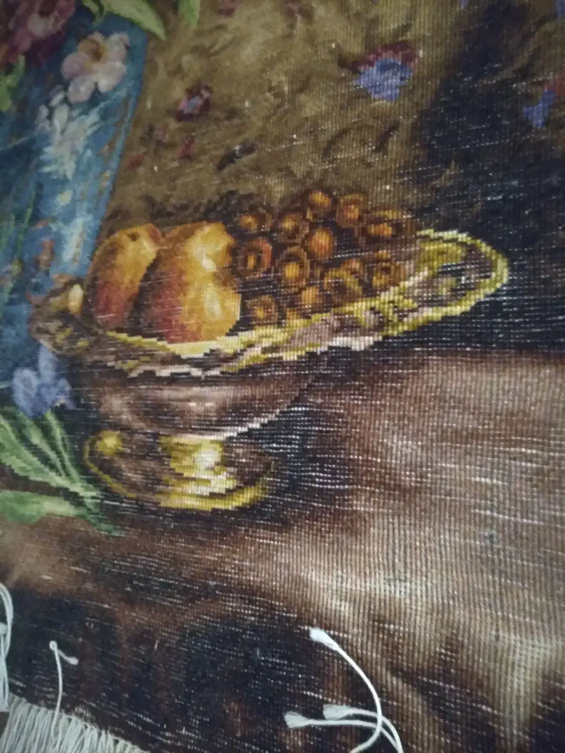 تابلو فرش گل برجسته بافت تبریز|تابلو فرش|کرمانشاه, |دیوار