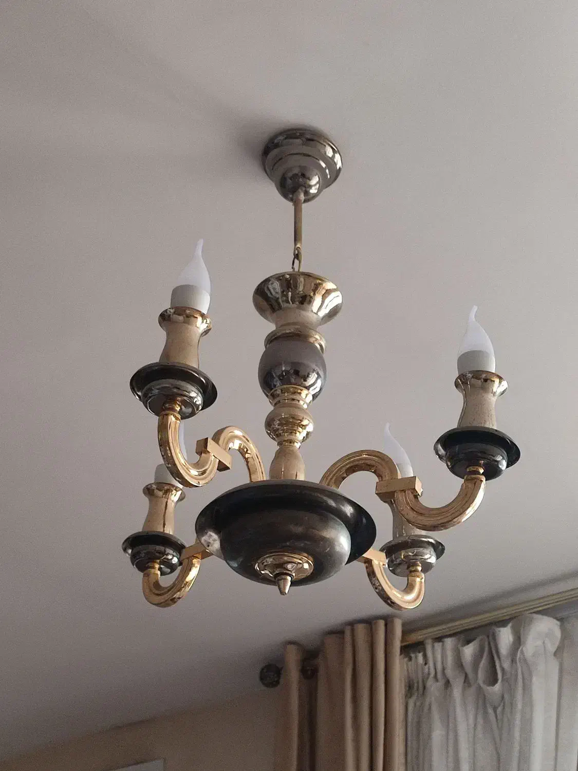 لوسترچهارشعله|لوستر و چراغ آویز|چهارباغ, |دیوار