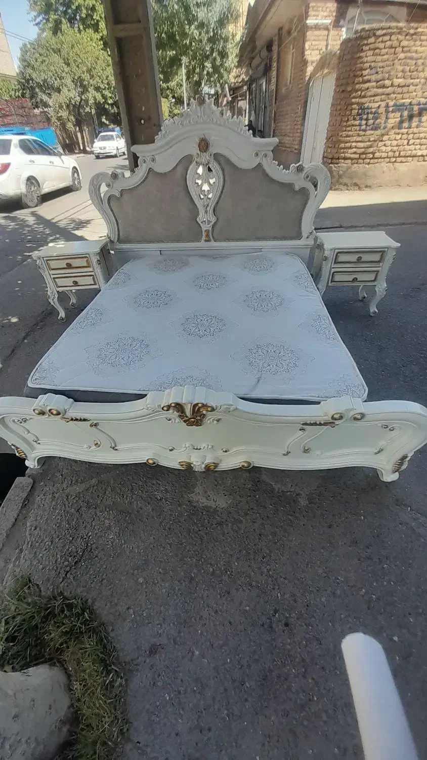 سرویس تختخواب دونفره شیک|تخت و سرویس خواب|خوی, |دیوار