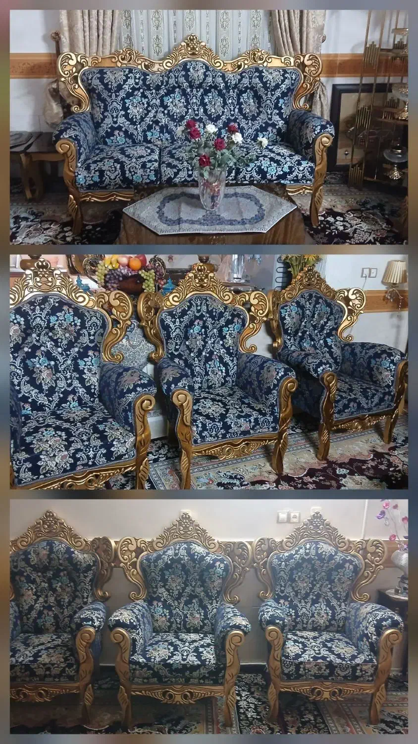 مبل ۹نفره درحد نو|مبلمان خانگی و میز عسلی|اقبالیه, |دیوار