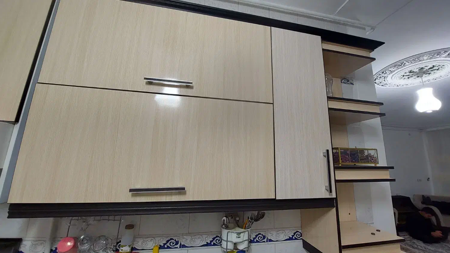 کابینت ام دی اف هود سینک|کتابخانه، شلف، قفسه‌های دیواری|اسلام‌‌آباد غرب, |دیوار