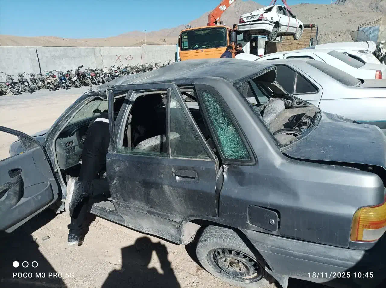 فروش یک دستگاه پراید تصادفی|خودرو سواری و وانت|نجف‌آباد, حومه نجف آباد|دیوار