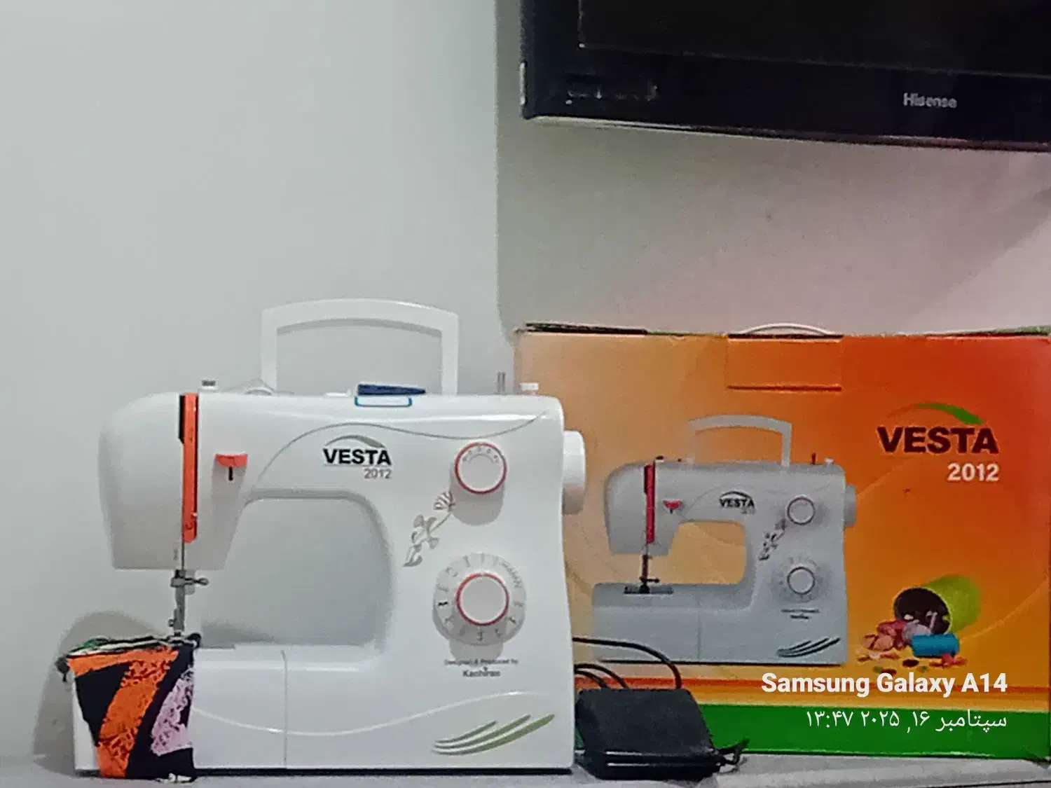 چرخ خیاطی کاچیران در حد نو|چرخ خیاطی و ریسندگی|کهنوج, |دیوار