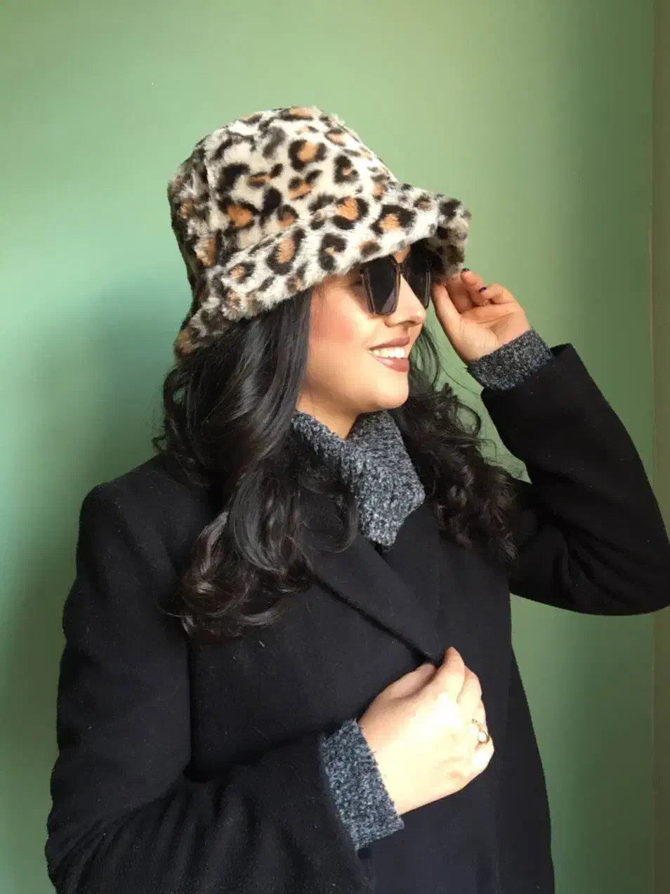 کلاه باکت پلنگی با جنس تدی وارداتی از برند Tiffi|لباس|تهران, شهرک پرواز|دیوار