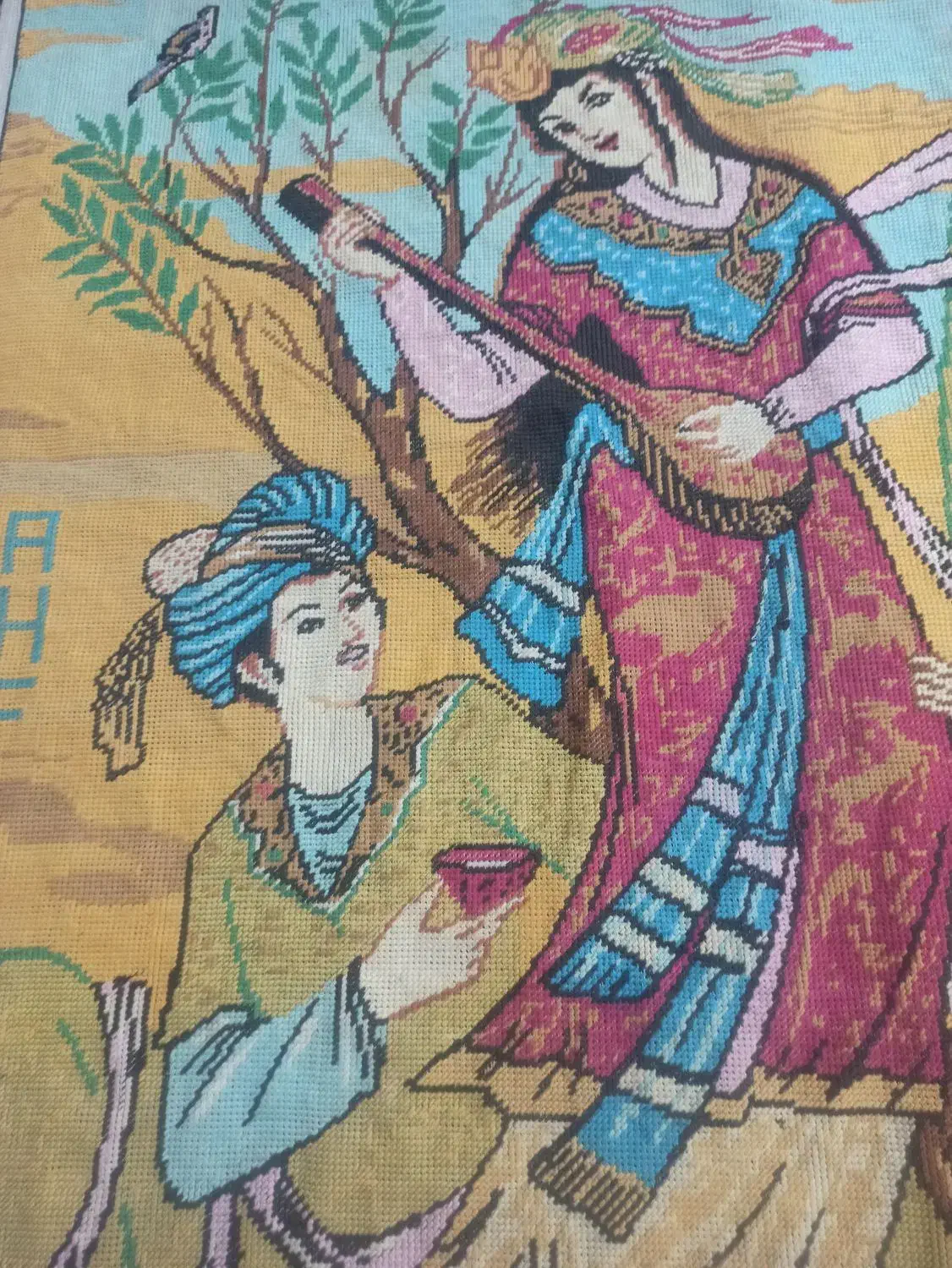 فروش قدیم ترین عکس شیرین فرهاد|تابلو فرش|شوشتر, |دیوار