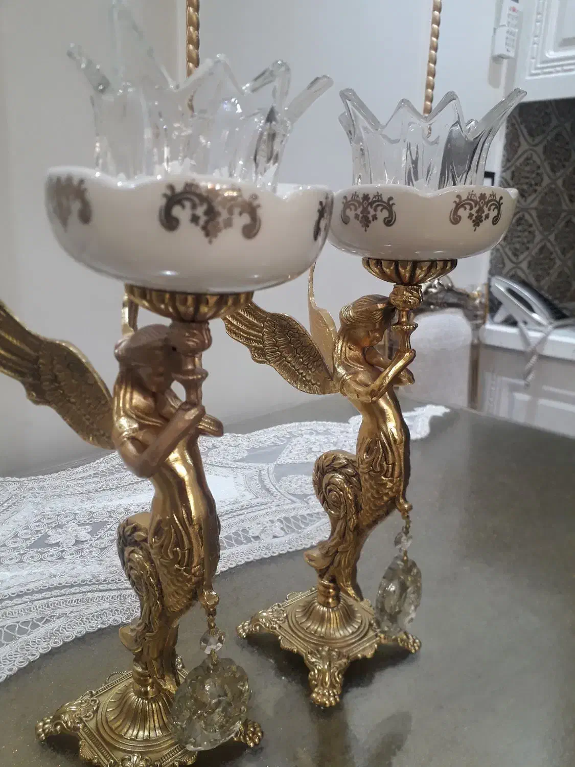 شمعدان مدل فرشته ای|لوستر و چراغ آویز|تهران, حکیمیه|دیوار