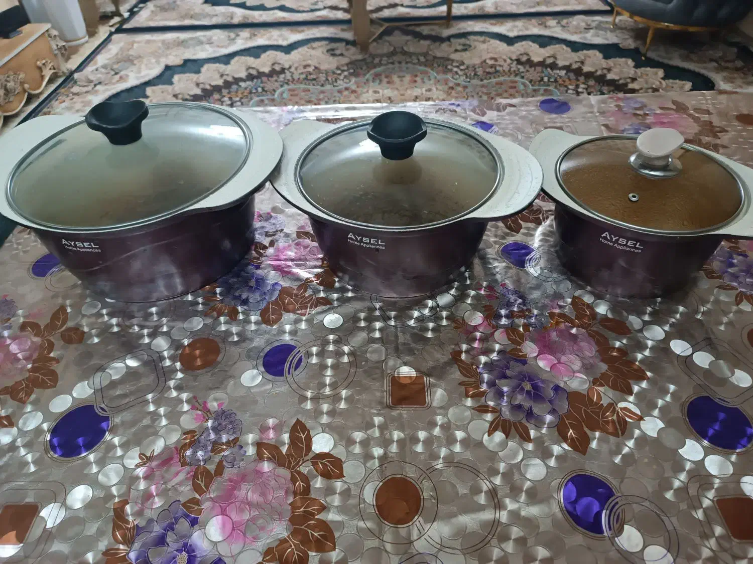 3 عدد قابلمه در 3سایز 1/500 یک عدد سبزی خردکن1/700|ظروف پختوپز|قرچک, میرزائی شمالی|دیوار