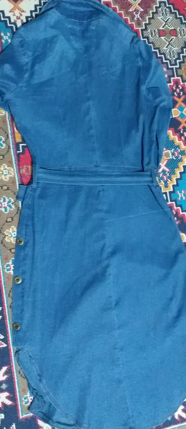 مانتو آبی طرح لی فروش فوری|لباس|پیر بکران, |دیوار