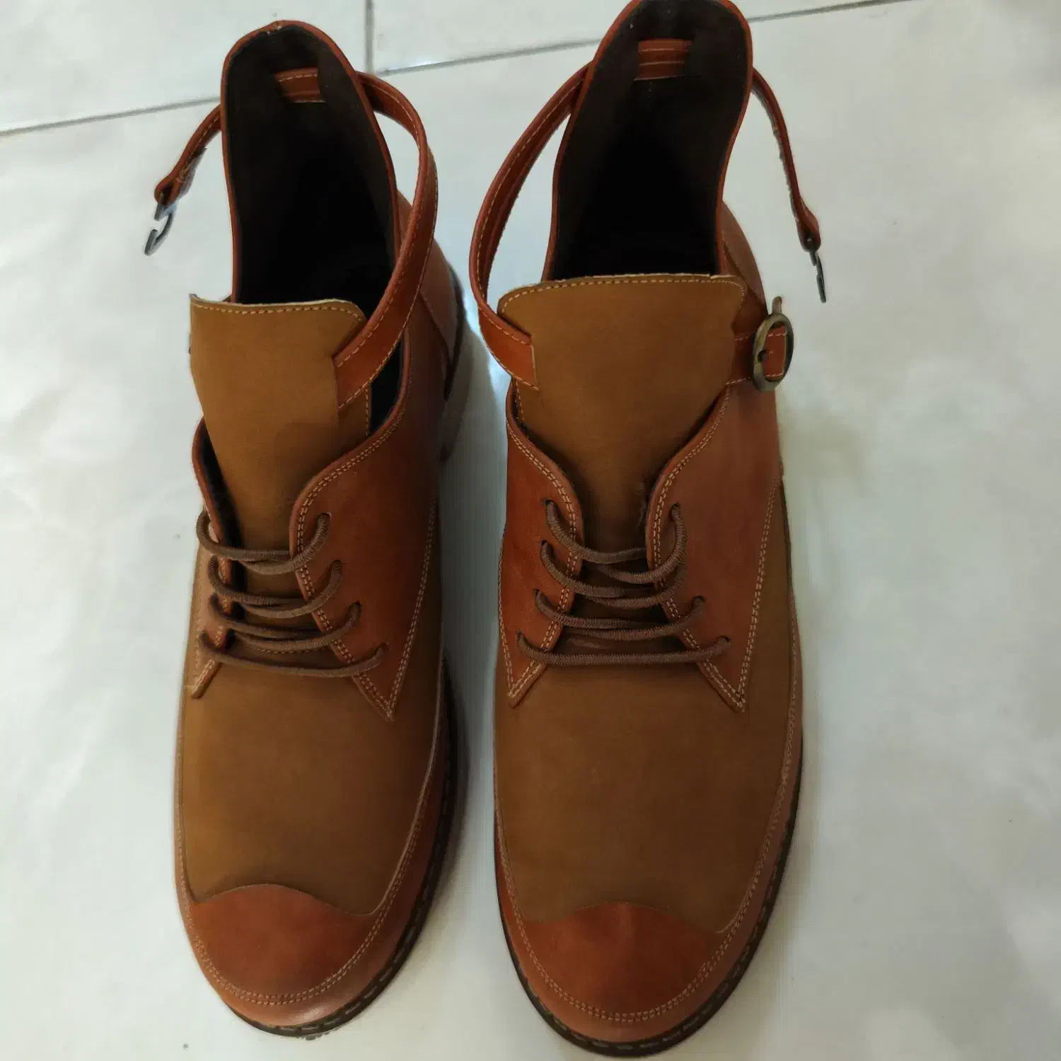 کفش زنانه کفش چرم مصنوعی دست‌دوز قهوه‌ای سایز ۳۹|کیف، کفش، کمربند|زنجان, |دیوار