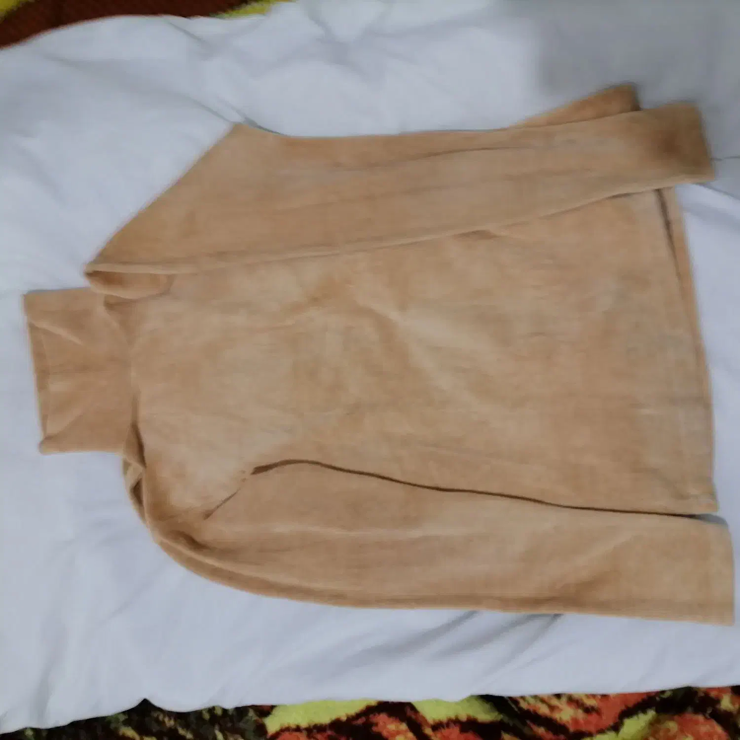 بولیز یقه اسکی زمستانی مخمل کبریتی رنگ کرم|ورزشهای زمستانی|زرند, |دیوار