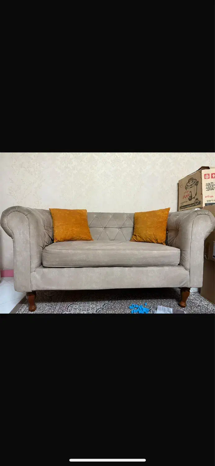 مبل دو نفره چستر|مبلمان خانگی و میز عسلی|ری, دیلمان|دیوار