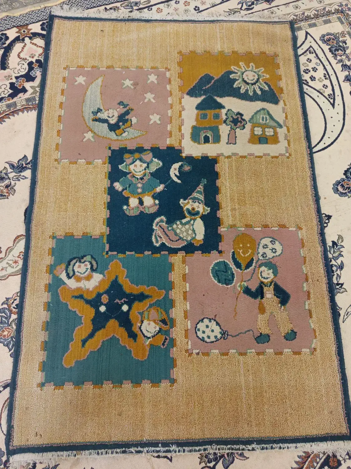 قالیچه کودک|فرش|رضویه, |دیوار