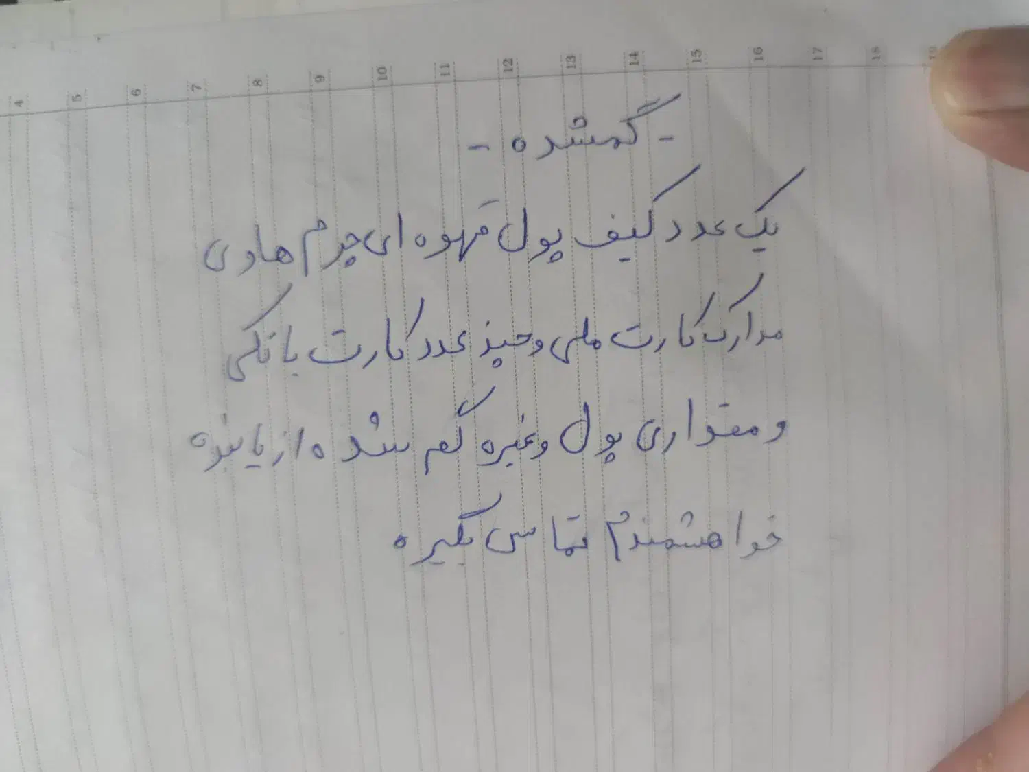 یه کیف با مدارک و مقداری پول گم شده در بهارستان|اشیا|زنجان, |دیوار