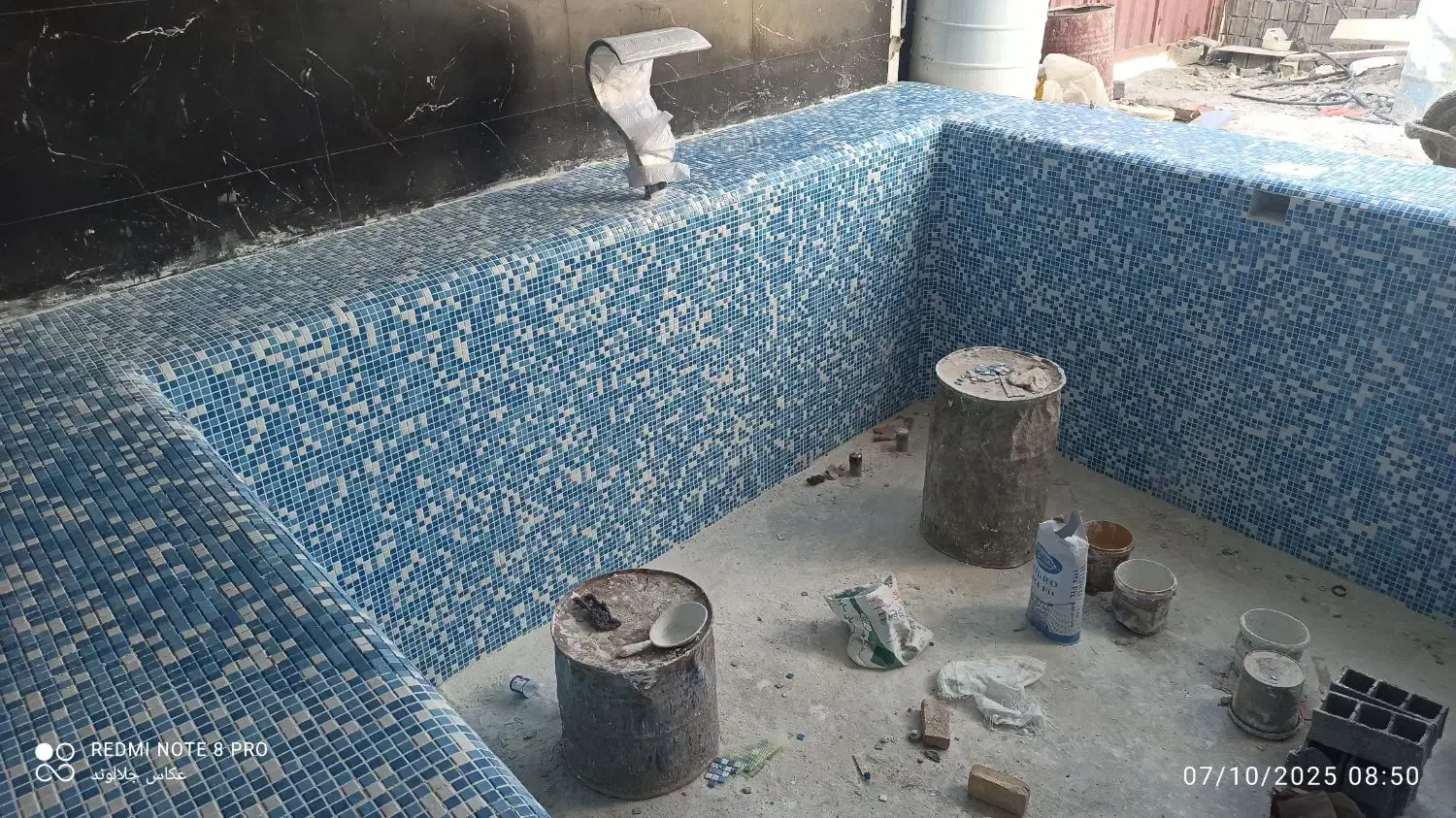 کاشیکاری کاشی کاری کاشی استخر سرامیککار سرامیک|خدمات پیشه و مهارت|بومهن, |دیوار