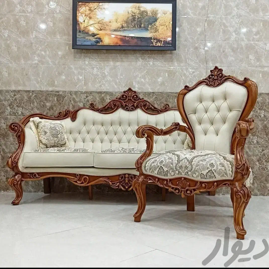 مبل روژان سلطنتی(کلاسیک/راحتی/خرچنگی)اسپرت اقساط|مبلمان خانگی و میز عسلی|تهران, شهرک امام خمینی|دیوار