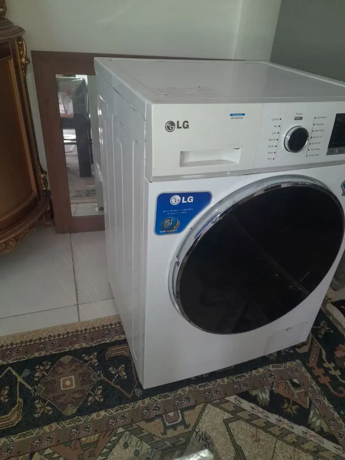 یک عدد لباسشویی ال جی یک سال در حد نو|ماشین لباسشویی و خشک‌کن لباس|محمدشهر, جعفرآباد|دیوار