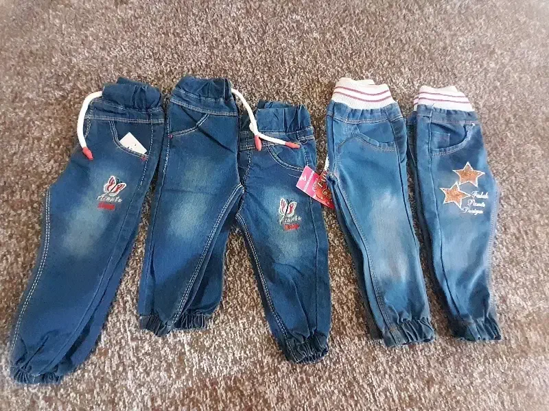 حراج ۵ عددشلوار جین دخترانه مناسب ۸ماه تا یک سال|لباس|ایذه, |دیوار