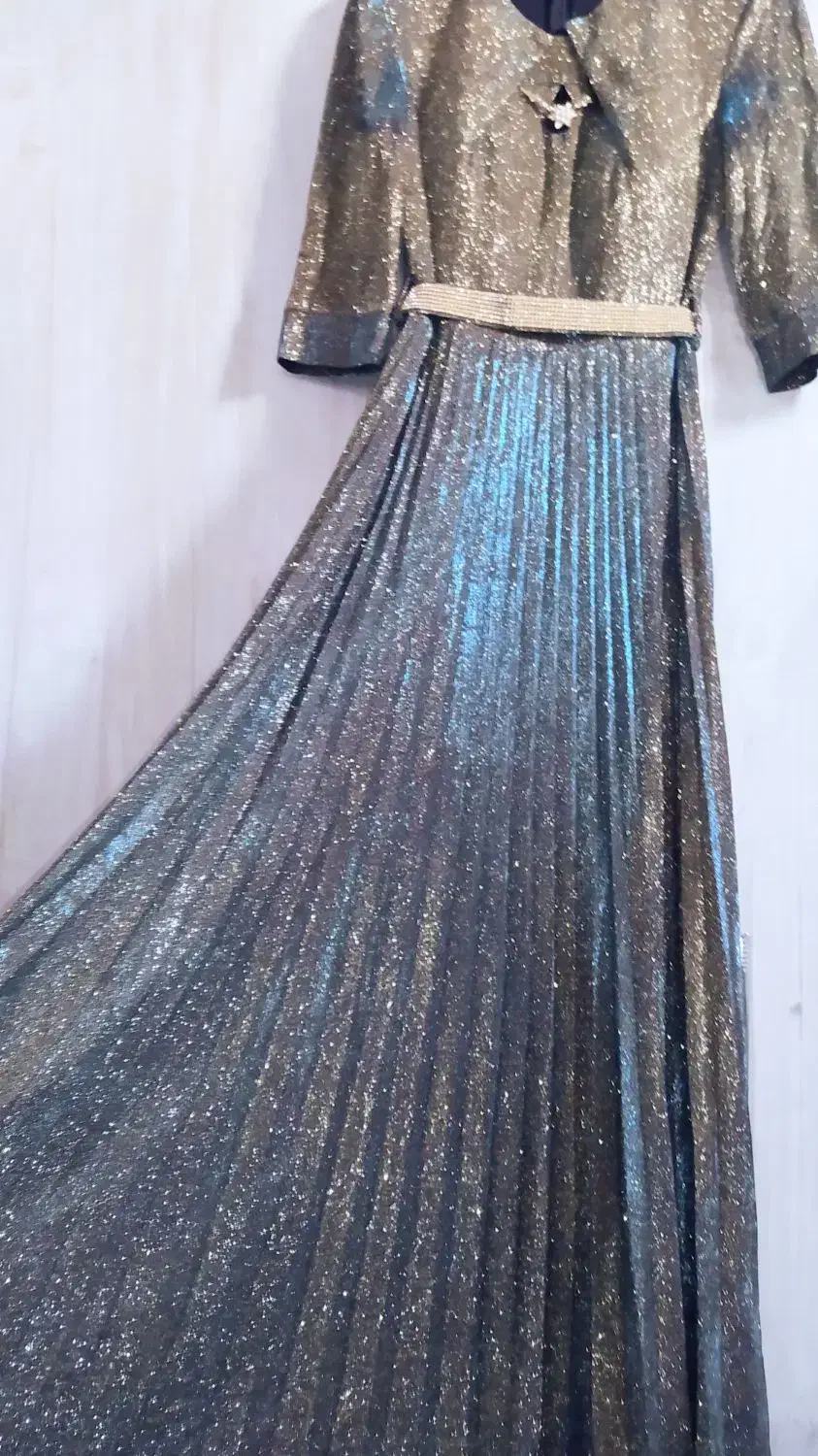 لباس مجلسی بلند لمه هفت رنگ سبک جدید و شیک|لباس|محمدشهر, جعفرآباد|دیوار