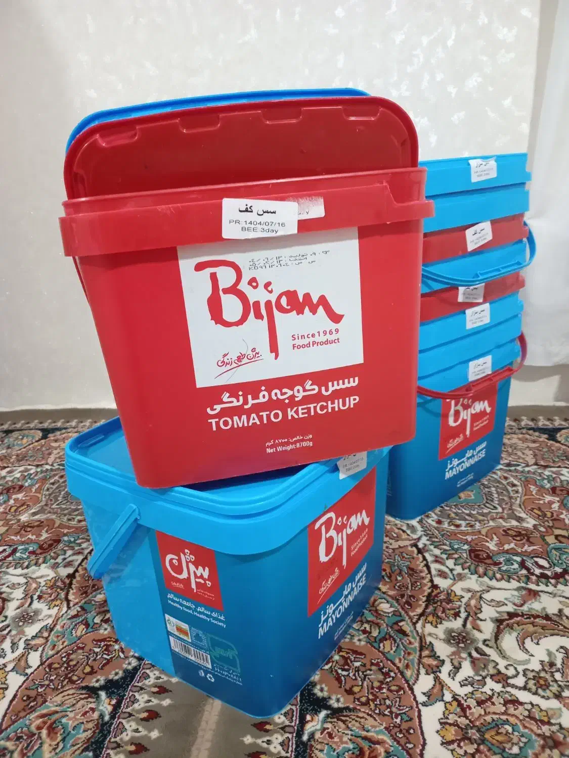 سطل درب دار سالم تمیز|ظروف نگهدارنده، پلاستیکی، یک‌بارمصرف|خلخال, |دیوار