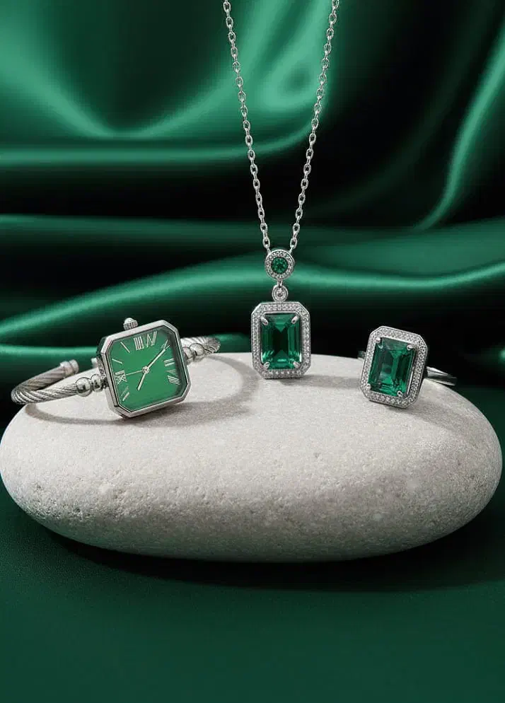 ست زنانه ساعت گردنبند و انگشتر|بدلیجات|اهواز, کمپلو جنوبی|دیوار