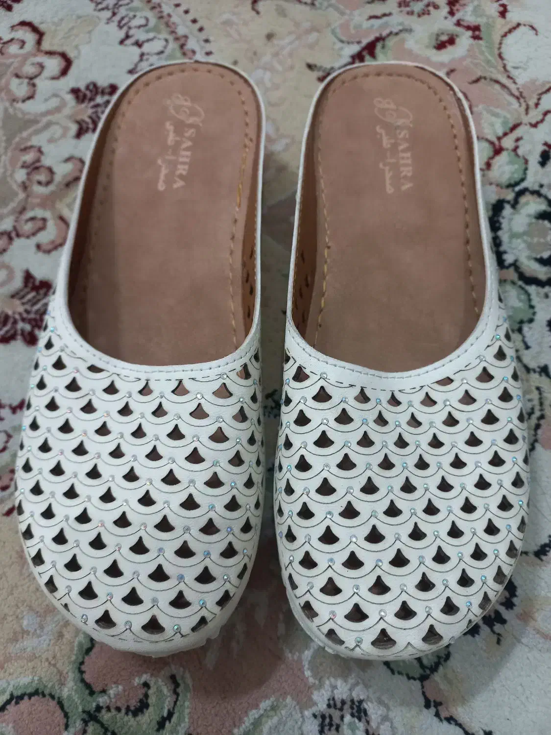 دمپایی جلو بسته نگین دار سایز ۴۰|کیف، کفش، کمربند|آفتاب, |دیوار