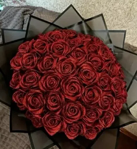 دسته گل روبانی اکلیکی|گل مصنوعی|قم, شهدا|دیوار