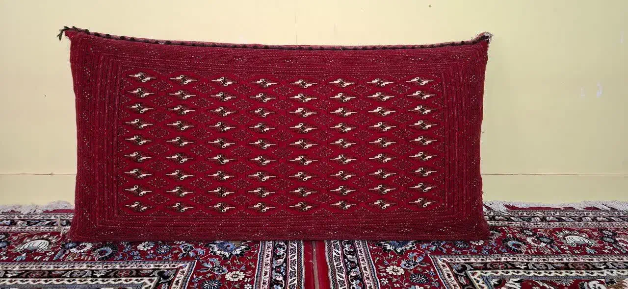 پشتی ترکمن اصل دستبافت بزرگ|پشتی|بیرجند, |دیوار