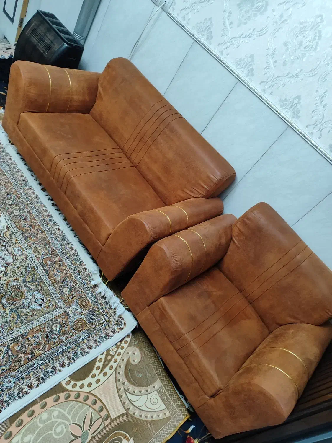 مبل راحتی 7نفره سالم وتمیز درحد|مبلمان خانگی و میز عسلی|رباطکریم, نصیرشهر|دیوار