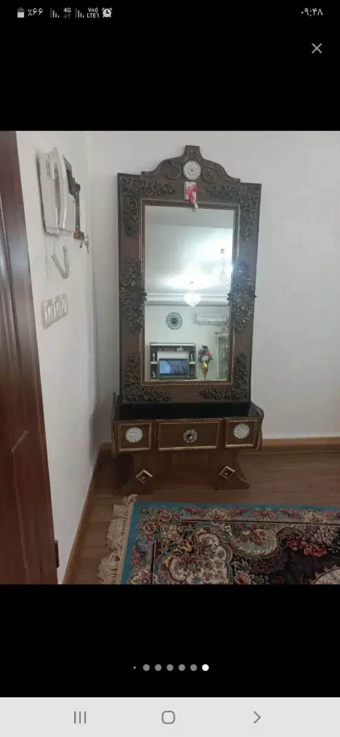 ساعت دیواری، گلدان شیشه ای، آیینه کنسول|گل مصنوعی|میاندوآب, |دیوار