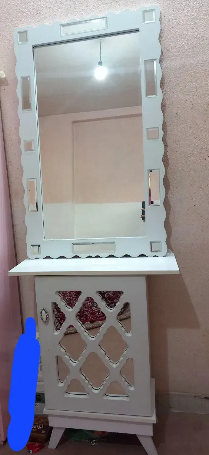 میز آرایش نو|تخت و سرویس خواب|ابریشم, |دیوار