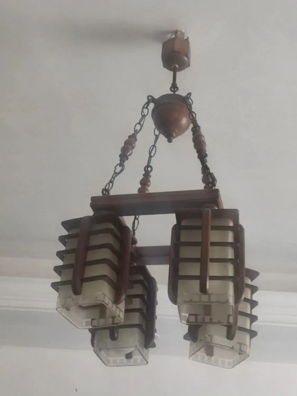 لوستر چوبی|لوستر و چراغ آویز|اسلامشهر, مظفریه|دیوار