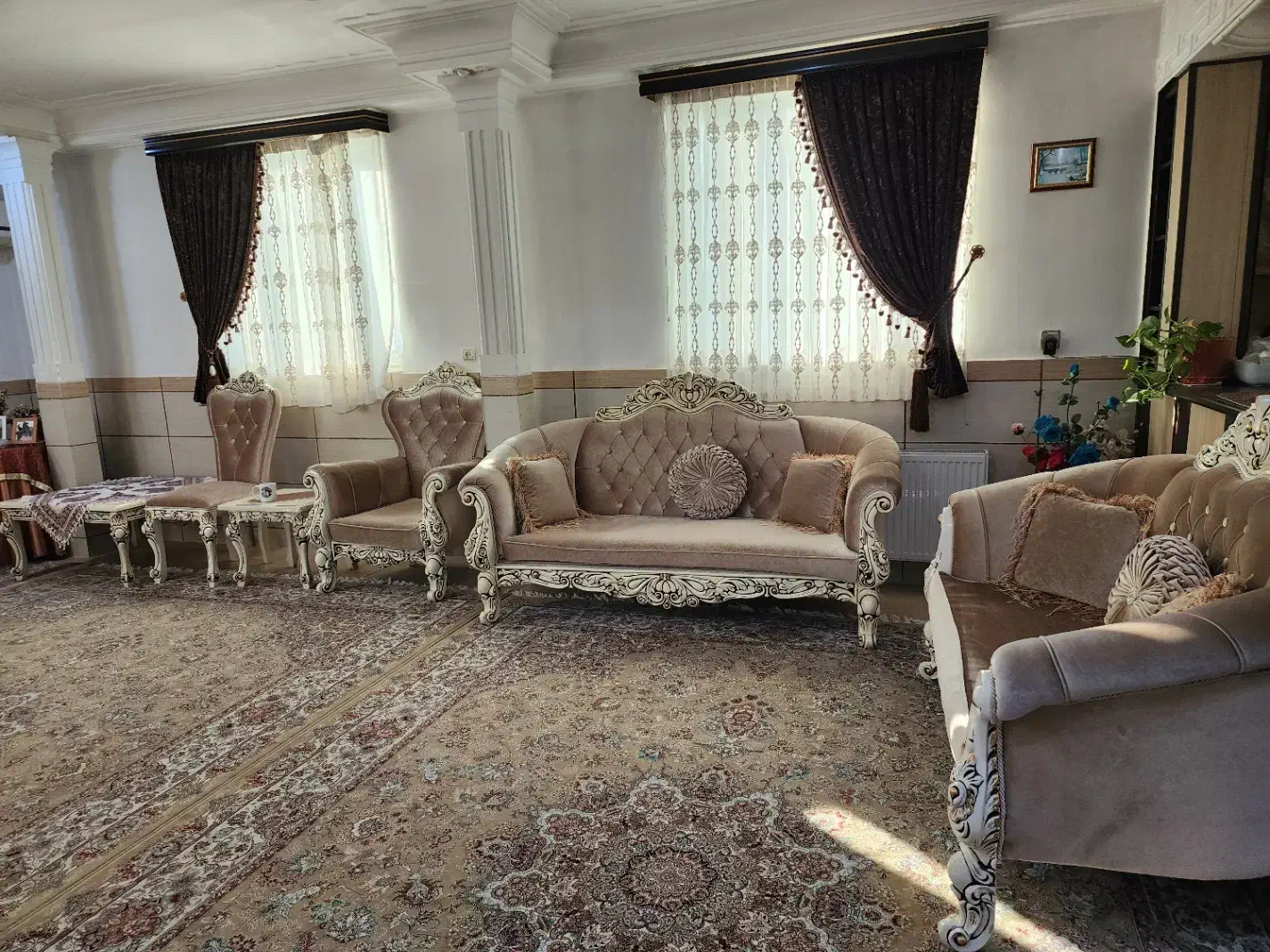 سرویس کامل مبل ۹ نفره|مبلمان خانگی و میز عسلی|طارم, |دیوار