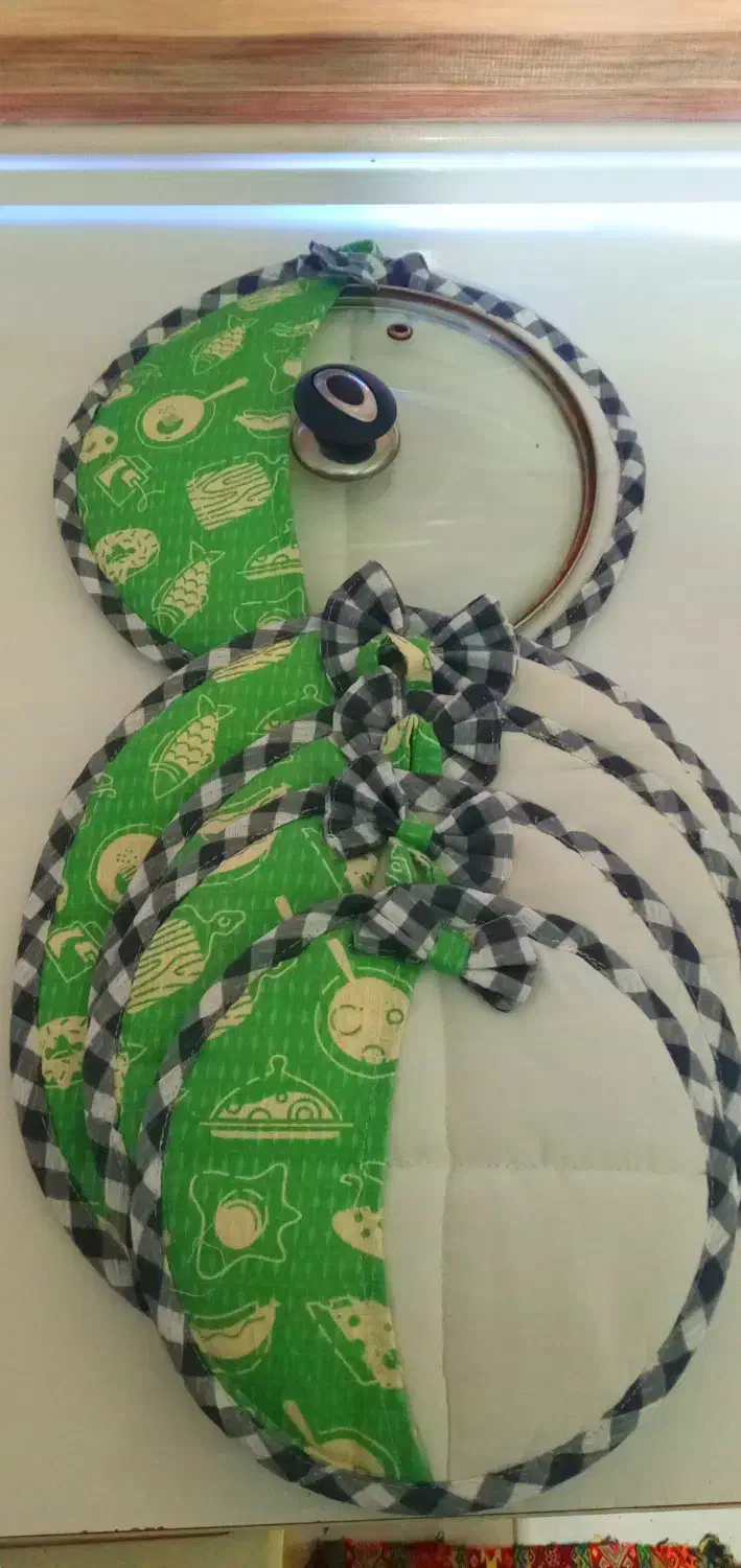 دوخت سرویس اشپزخانه با کیفیت ودوخت روتشکی وروبالشی|سفره، حوله، دستمال آشپزخانه|تاکستان, |دیوار