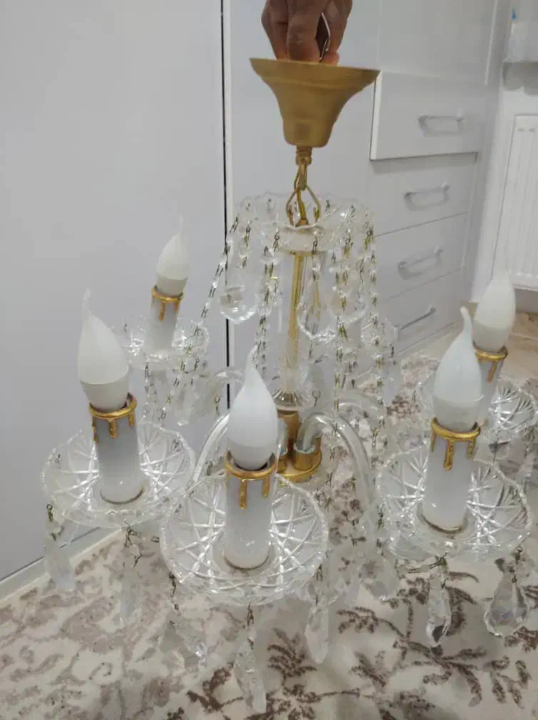 لوستر شش شاخه|لوستر و چراغ آویز|سنندج, |دیوار