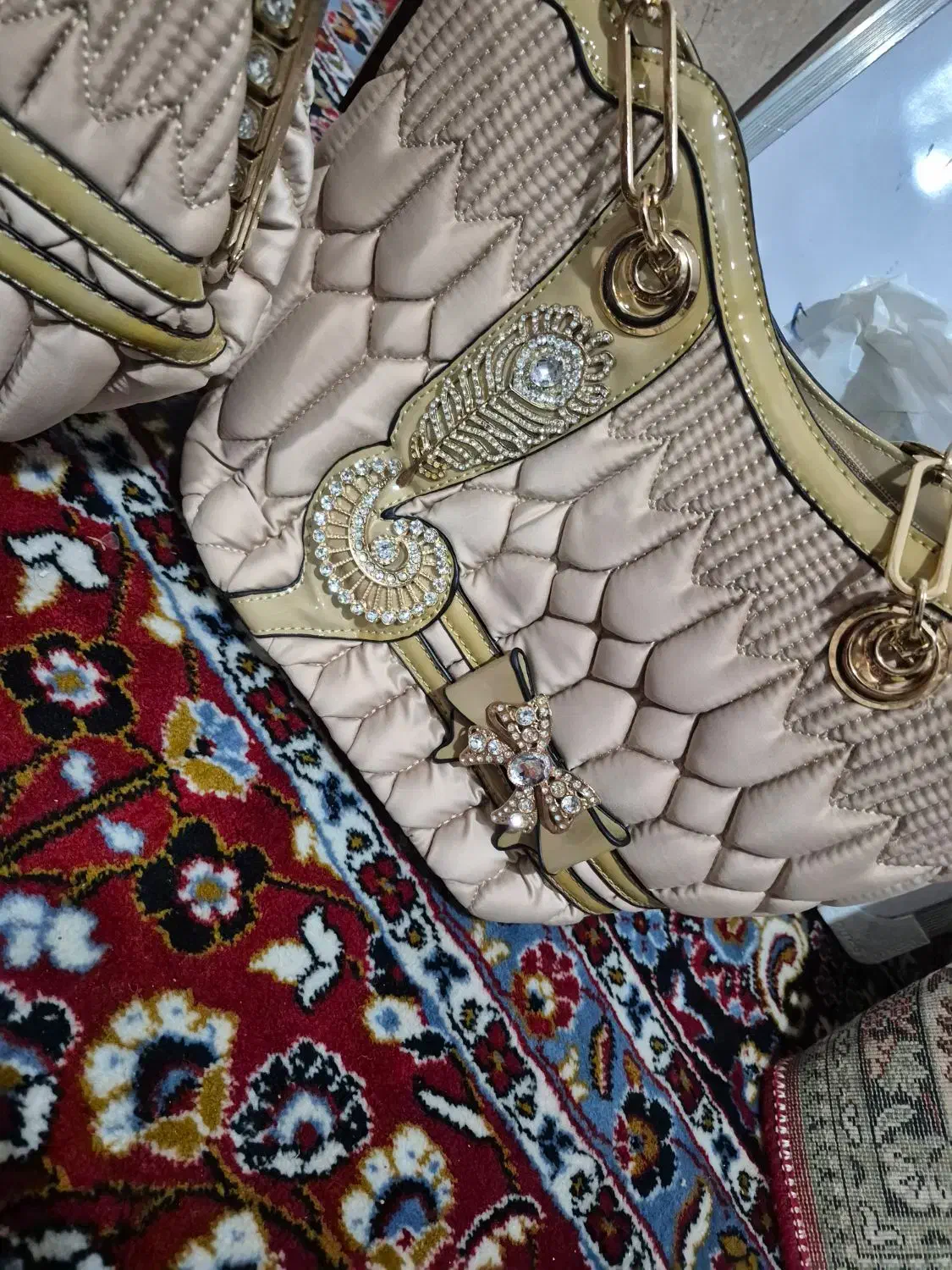 دو عدد کیف نو ترکیب جنس چرم و ساتن اعلاء|کیف، کفش، کمربند|کازرون, |دیوار