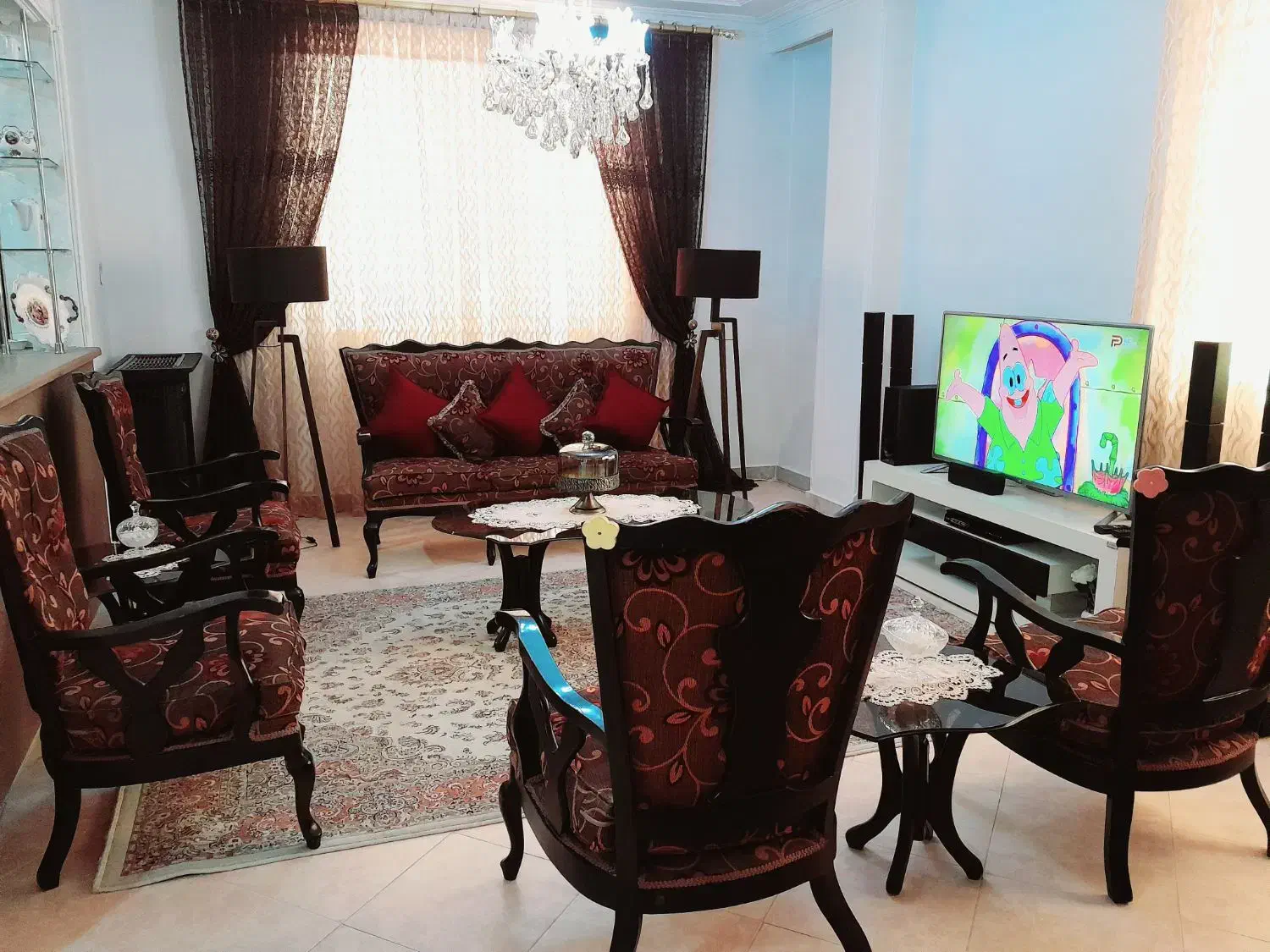 مبل ۹ نفره ناهار خوری ۴ چوب راش|مبلمان خانگی و میز عسلی|هشتگرد, فاز ۲ مهستان|دیوار