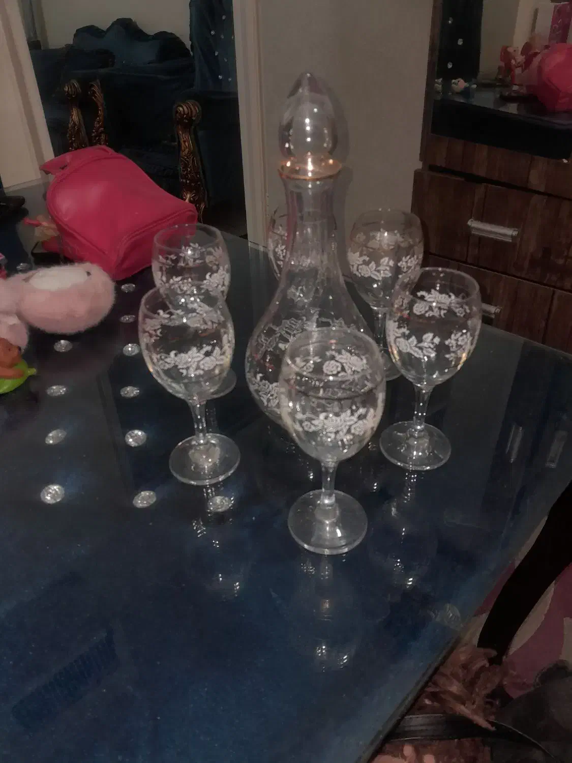 ست تنگ و لیوان هفت پارچه پاشاباغچه ترکیه ای نو|ظروف سرو و پذیرایی|تهران, خاک سفید|دیوار