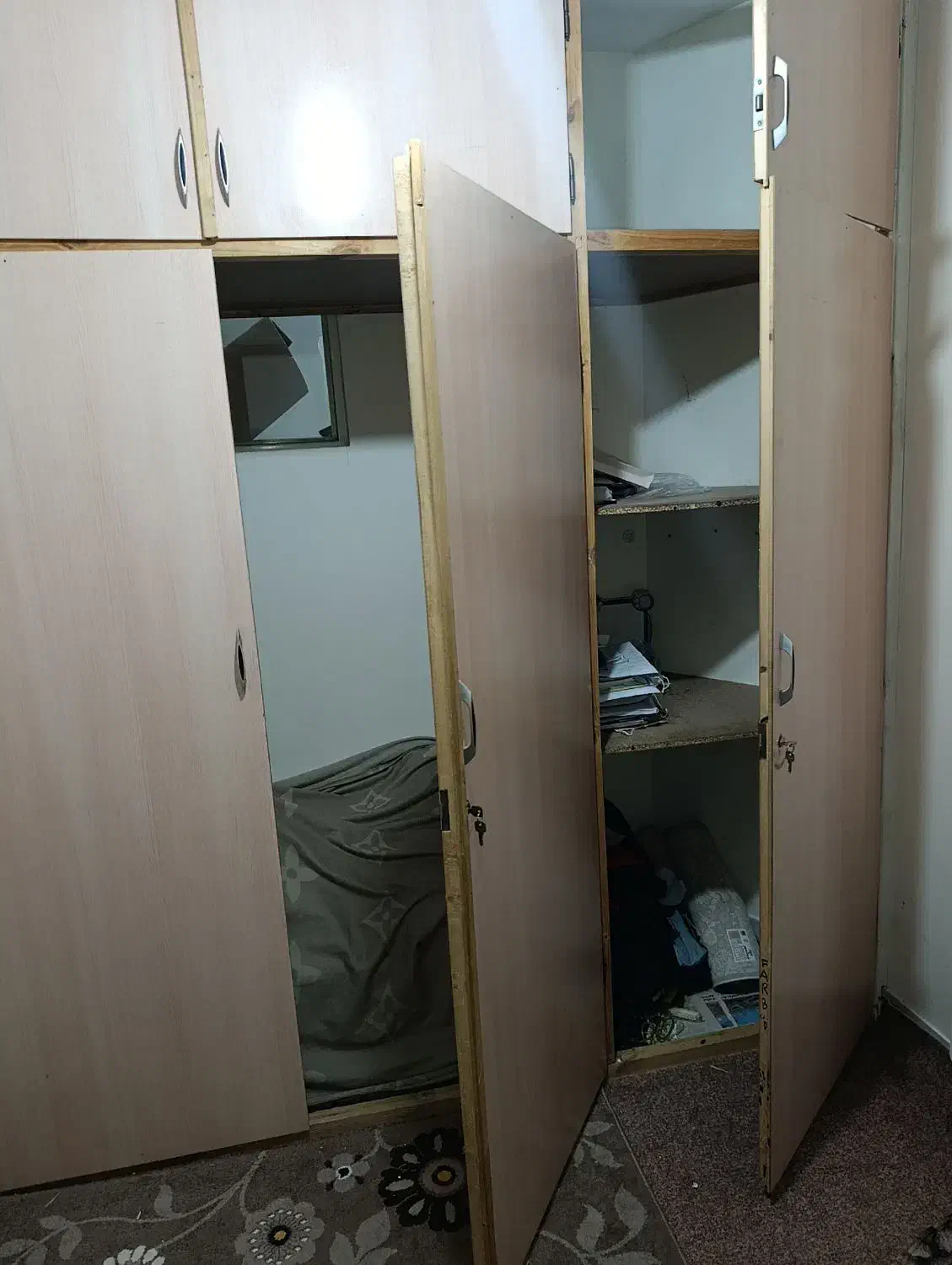 کمد دیواری در حد نو|جاکفشی، کمد، دراور|قزوین, |دیوار