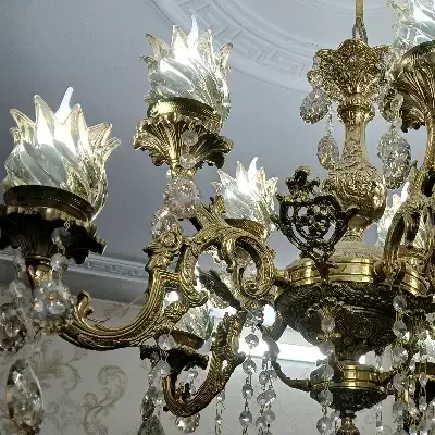 لوستر برنزی|لوستر و چراغ آویز|تهران, والفجر (افسریه)|دیوار