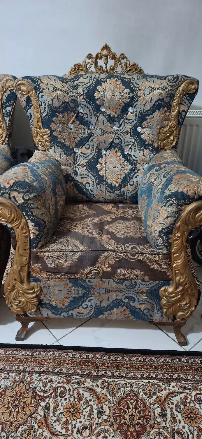 مبل ۷ نفره نیمه سلطنتی|مبلمان خانگی و میز عسلی|اندیشه, اندیشه فاز ۱|دیوار