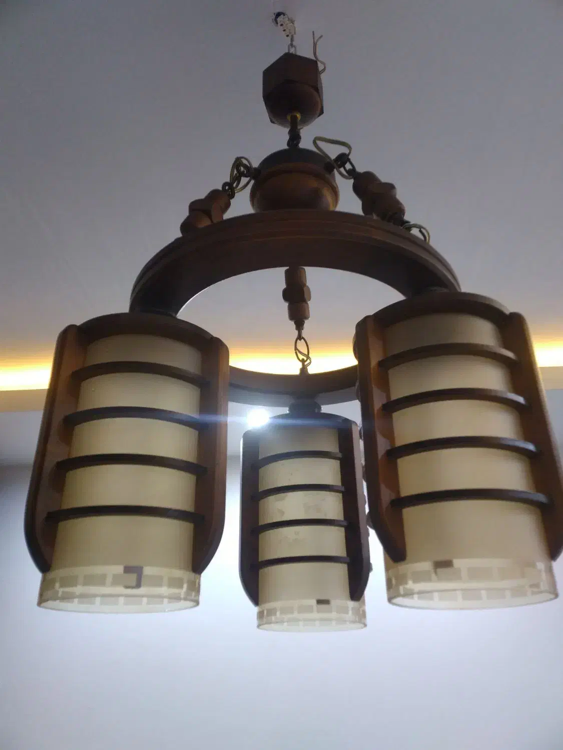 لوستر چوبی|لوستر و چراغ آویز|اراک, |دیوار