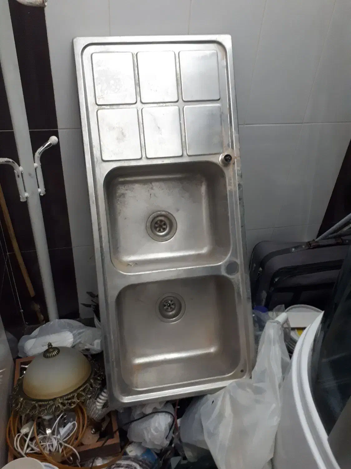 سینک توکار|آب‌چکان و نظم‌دهنده ظروف|همدان, |دیوار