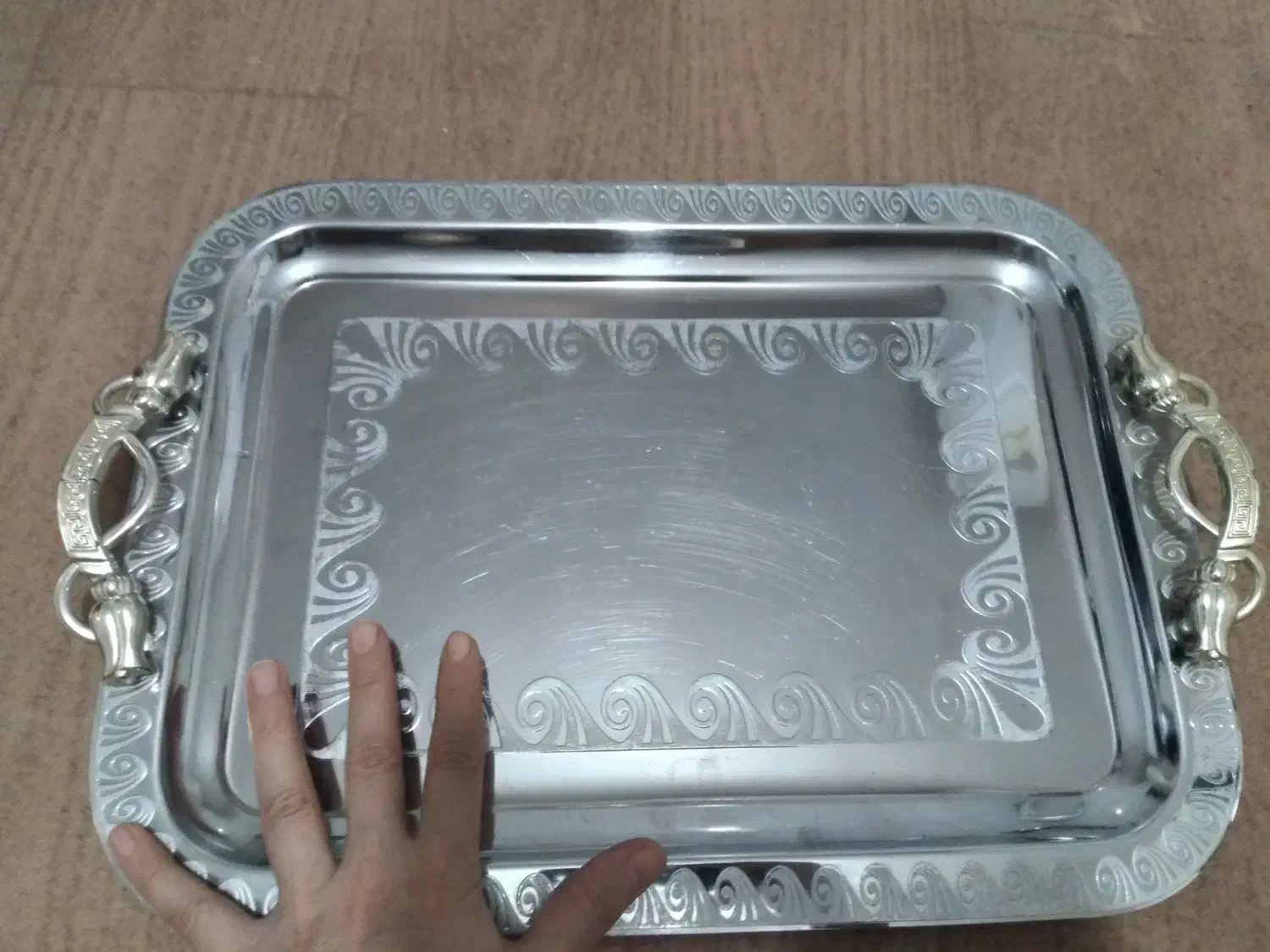 سینی استیل|ظروف سرو و پذیرایی|قم, علی آباد سعدگان|دیوار