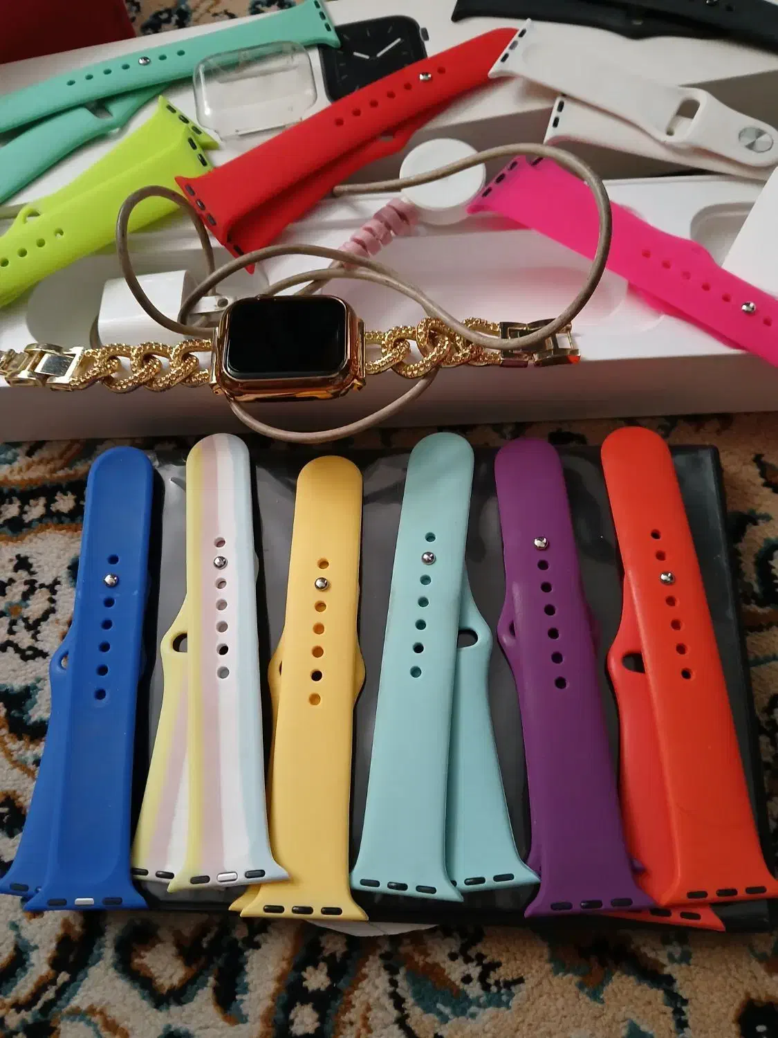 اپل واچ5 + کابل و شارژر + 13بند|لوازم جانبی موبایل و تبلت|اصفهان, قلعه طبره|دیوار