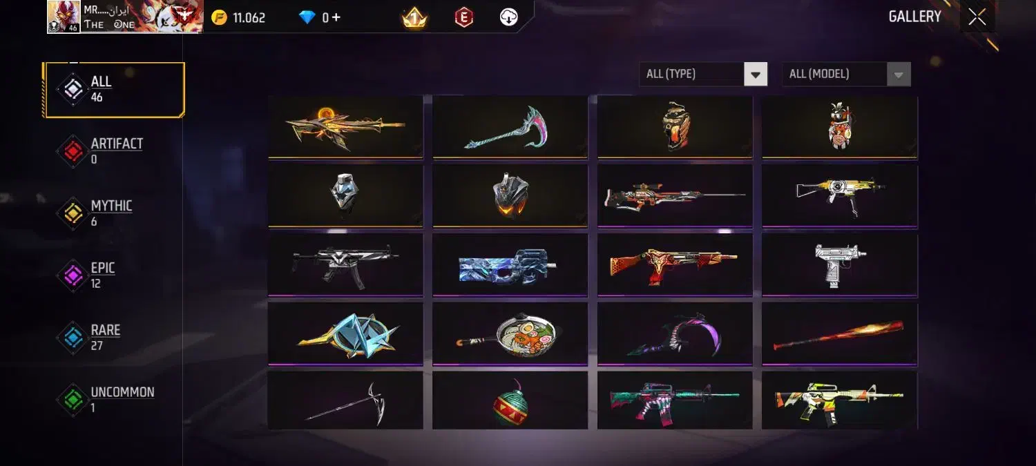 اکانت فری فایر|کنسول، بازی ویدئویی و آنلاین|اصفهان, باغ زرشک|دیوار