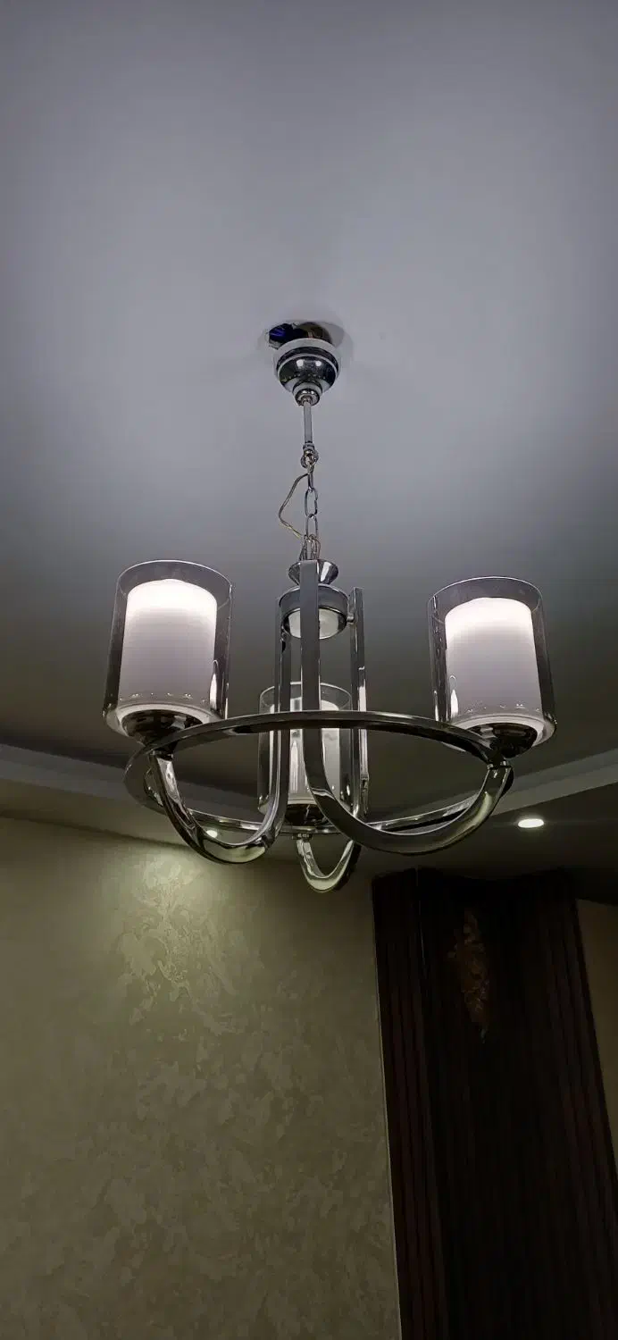لوستر تمام استیل درحد نو|لوستر و چراغ آویز|تهران, اسفندیاری|دیوار