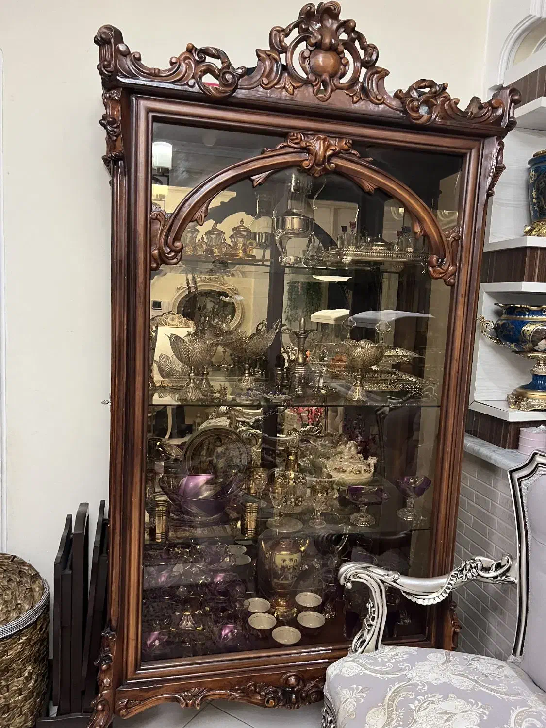 بوفه بدون خط و خش چوب گردو|بوفه، ویترین، کنسول|مراغه, |دیوار